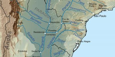 Kort Paraguay-floden
