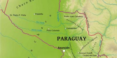 Kort Paraguay geografi