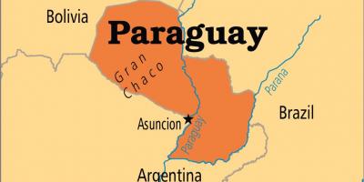 Hovedstaden i Paraguay kort