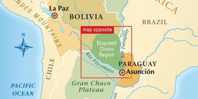 Kort over rio Paraguay